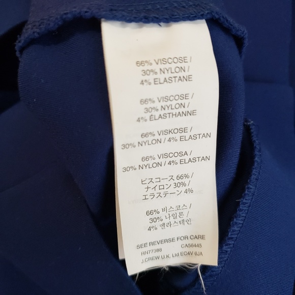 J Crew Structured Zip Knit Dress Blue Size 8 - Picture 7 of 8